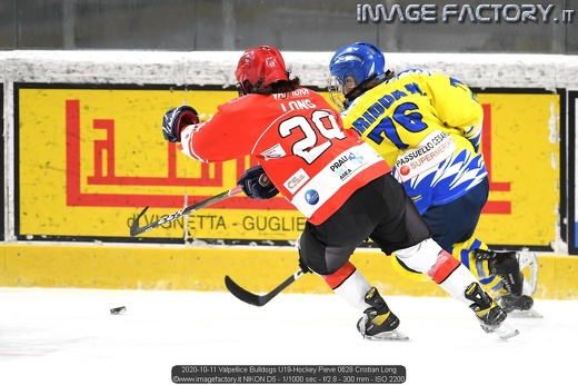 2020-10-11 Valpellice Bulldogs U19-Hockey Pieve 0628 Cristian Long